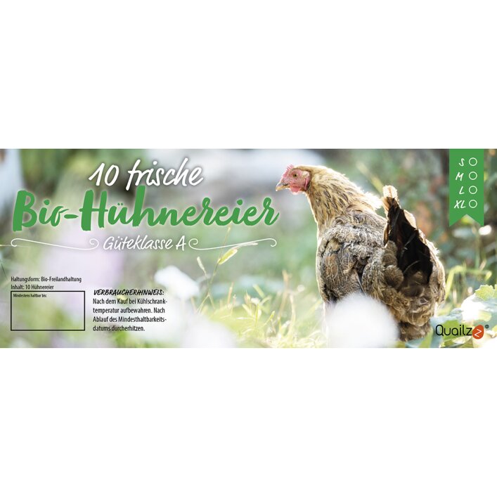 Etiketten für 10er Hühnereierschachteln - Motiv 4